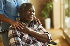 Veteran with caregiver Veteran with caregiver